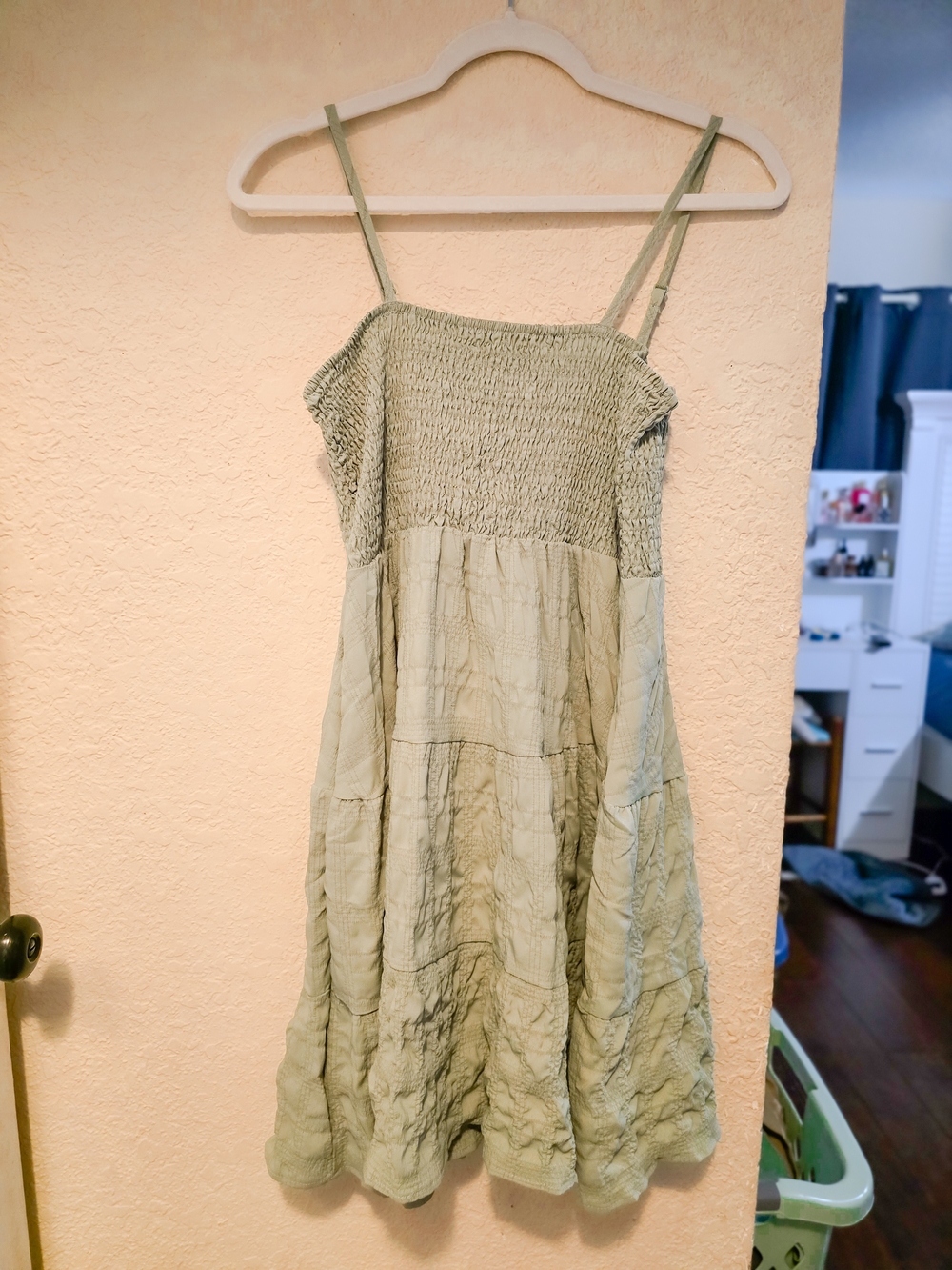 Light Green Smocked Sundress - Women Dresses